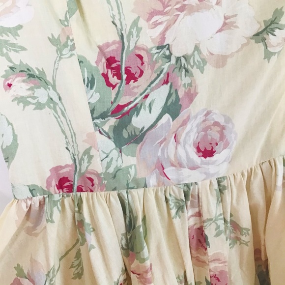 Vintage S.G. Gilbert Yellow Floral Dress - Picture 3 of 14